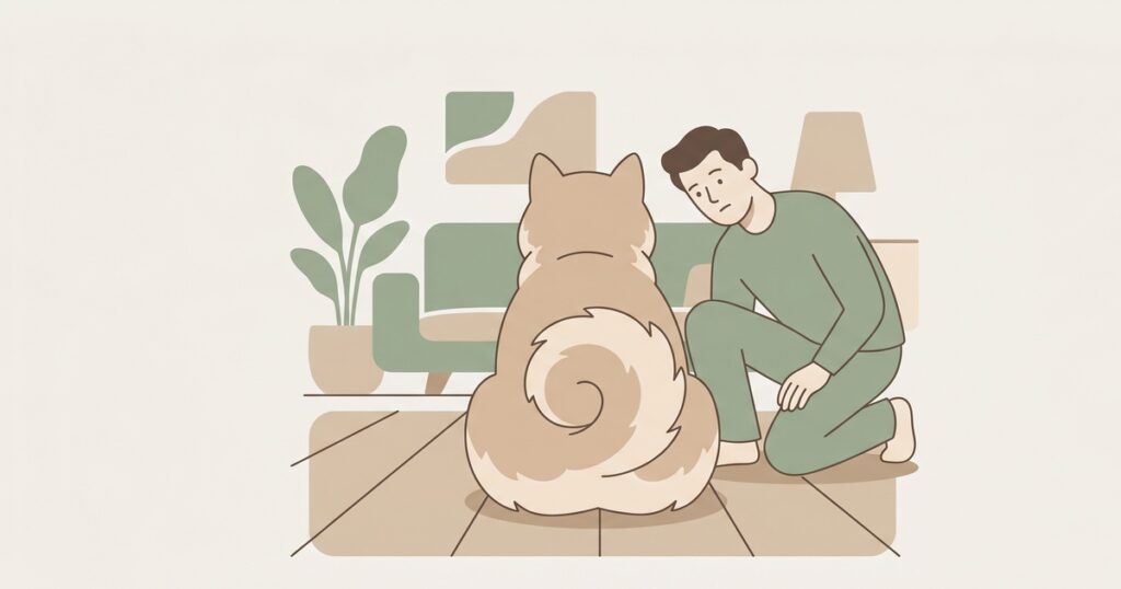 柴犬のしっぽ、右に振るか左に振るかで感情が真逆だった